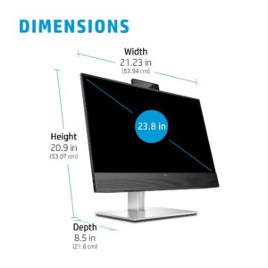 HP E24mv G4 FHD (1920 x 1080) Monitor, Display and HDMI USB-A 3.1 Gen 1 Ports, Anti-Glare, Up to 16.7 Million Colors, Horizontal Viewing Angle 178° (Renewed)