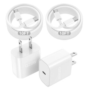 iphone 15 fast charger,10 ft fast charging cable,ipad fast charger,usb c charger and 10 ft usb c charging cable,for iphone 15 pro/15 plus/pro max, ipad pro 12.9/11 inch, ipad air 5th/4th/ipad mini 6t