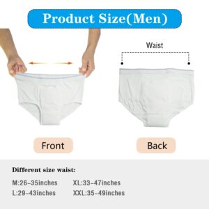 Pull On Style Adult Cloth Diaper for Men, Reusable Nappy Washable Elderly Incontinence Care Protection Nappies Underwear for Women, Repeatedly Washing Leak-Proof Safety Pants (35-49 inch Waist)