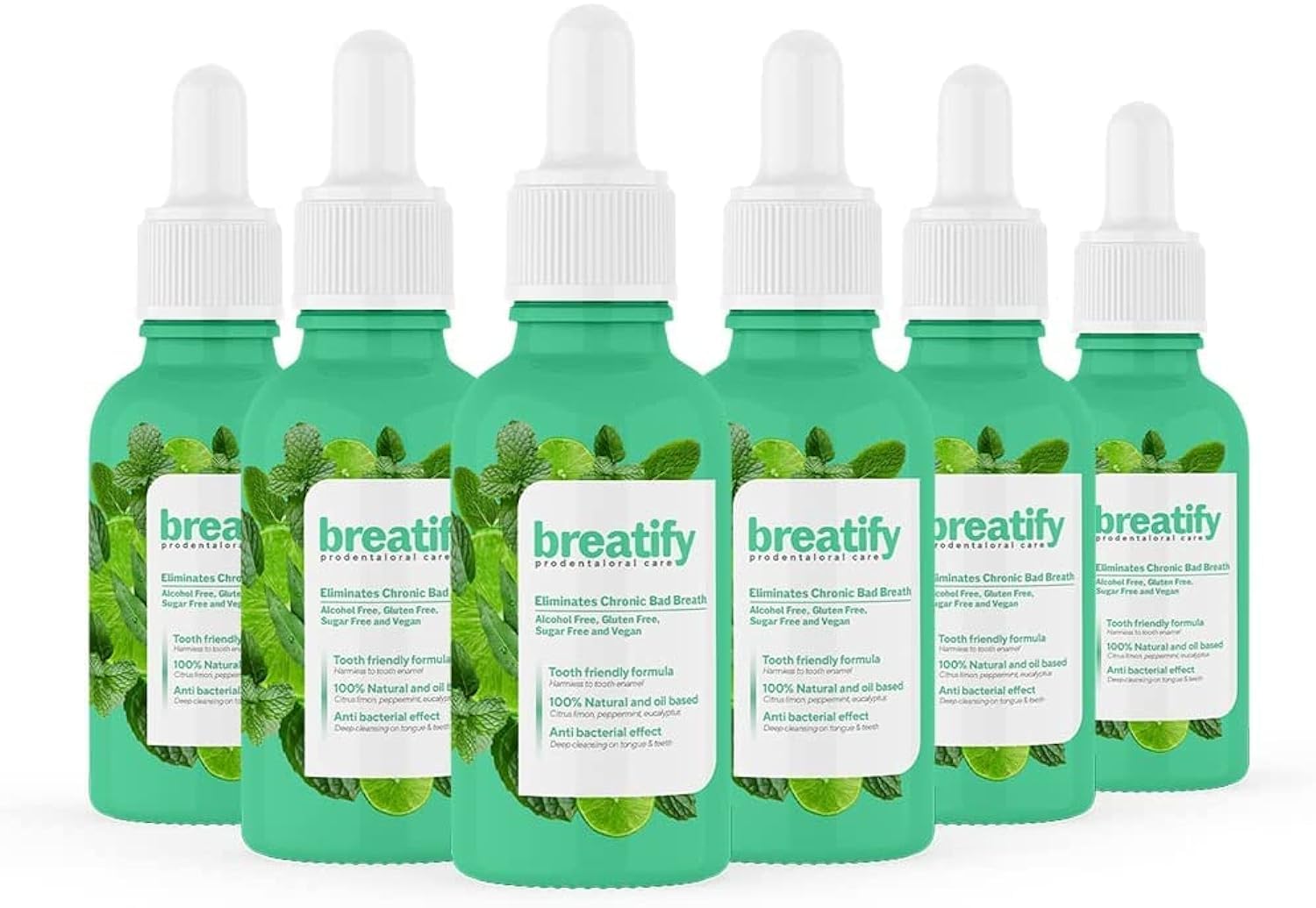 Breatify Bad Breath Eliminating Serum – Bad mouth smell removing drops – Easy to carry and handy fresh breath oil-serum, 20 mL, 0.68 Oz (Pack of 6, 4.08 Oz)