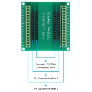 QCCAN 4PCS ESP8266 Breakout Board GPIO 1 into 2 for ESP8266 ESP-12E WiFi WLAN Development Board