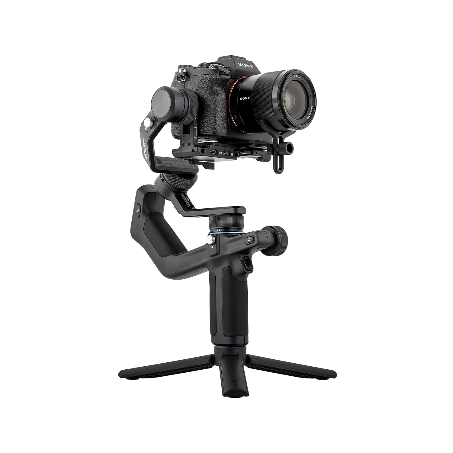 All in 1 Camera Gimbal Stabilizer - FeiyuTech SCORP Mini, Handheld Video Stabilizers for Mirrorless Camera, Gopro & Smartphone, 2.6 lb Payload, for Sony/Canon/Panasonic/Nikon/Fujifilm