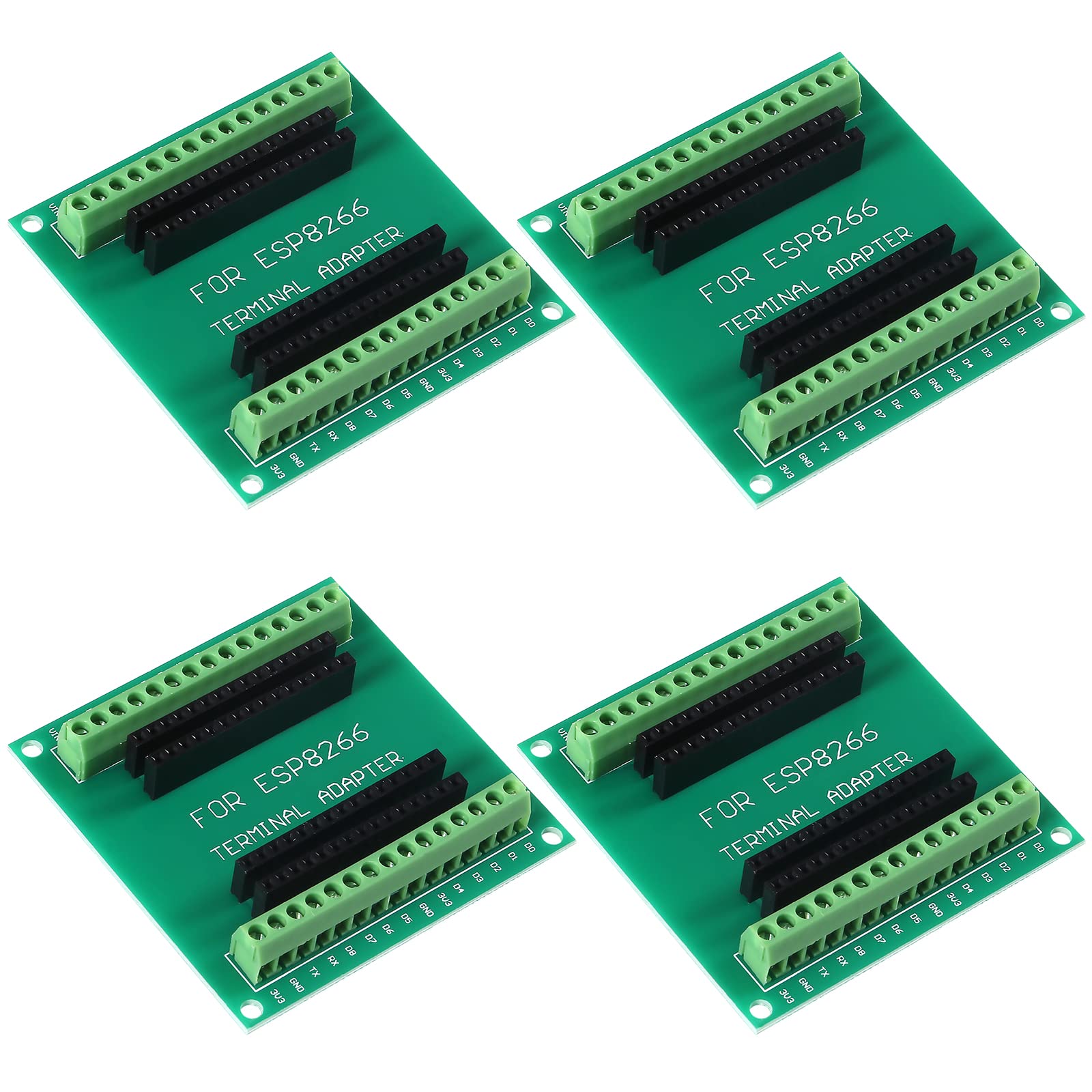 QCCAN 4PCS ESP8266 Breakout Board GPIO 1 into 2 for ESP8266 ESP-12E WiFi WLAN Development Board