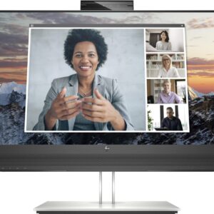 HP E24m G4 Full HD 23.8 Inch USB-C Conferencing Monitor 5ms 75Hz IPS Integrated Speaker Webcam 5MP Auto Focus VESA Mountable Adjustable Height Tilt Swivel Pivot Horizontal Viewing Angle (Renewed)