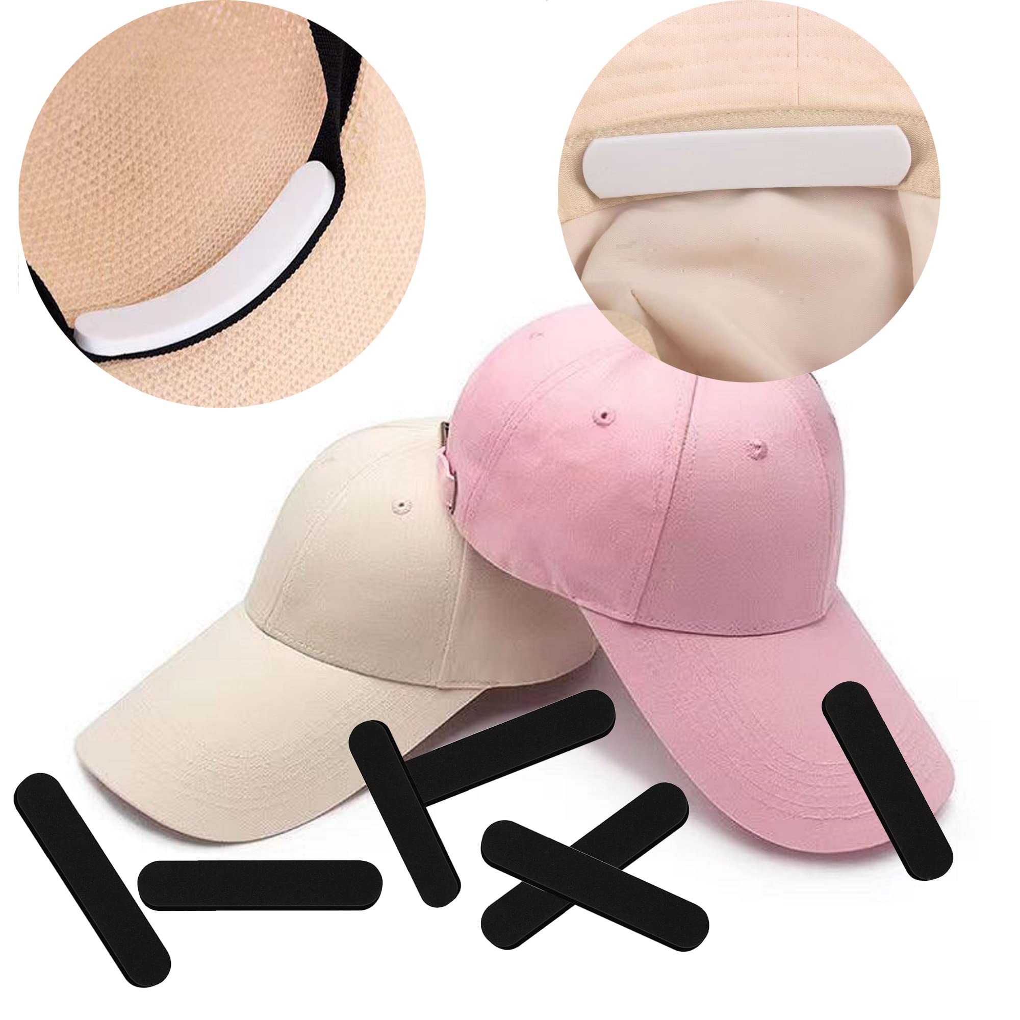 20 Pcs Hat Size Reducer,Soft Latex Hat Sizing Tape, cap headband insert, Hat Tape Size Reducer, hat inserts to make fit smaller,hat filler inserts Hat Inserts to Make Fit Smaller bump cap insert…