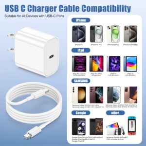 iPhone 15 Fast Charger,10 FT Fast Charging Cable,iPad Fast Charger,USB C Charger and 10 FT USB C Charging Cable,for iPhone 15 Pro/15 Plus/Pro Max, iPad Pro 12.9/11 inch, iPad Air 5th/4th/ipad Mini 6t