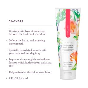 Pure Romance Coochy Cream, Conditioning Scented Shave Cream, Shaving Cream for Women to Experience their Smoothest Bikini Area, Legs, and Underarms, Secret Garden