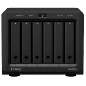 Synology DiskStation DS620slim NAS Server with Celeron 2.0GHz CPU, 6GB Memory, 24TB SSD Storage, 2 x 1GbE LAN Ports, DSM Operating System