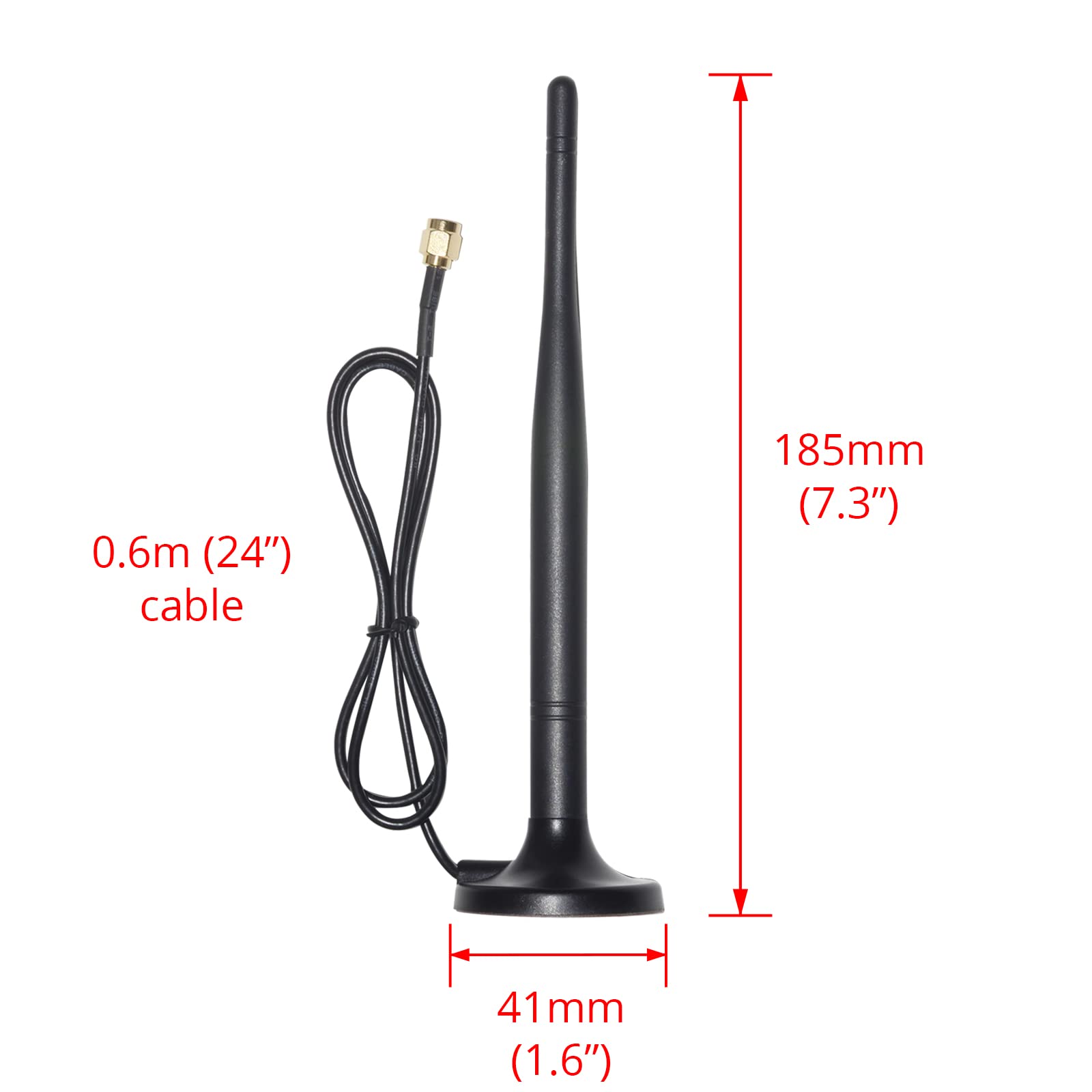 Haloview A6 Antenna High Gain 2.4G Aerial Antenna Signal Booster Amplifier Modem Directional Adapter with 0.6M Cable for Haloview BT7