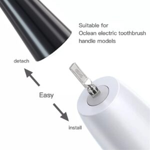 GTHUNDER 8Pcs Replacement ElectricToothbrush Head for Clean Heads, with Independent Hygienic Caps,Vacuum Packaging, for All Clean Models Clean x pro Elite & X & X Pro & Flow & F1 & Air 2 (Black)