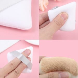 24 Pieces Powder Puff, Triangle Makeup Puff Cotton Powder Face Washable Body Powder Puff for Loose Powder Body Cosmetic Foundation Sponge Makeup Tool (8B8W8N)