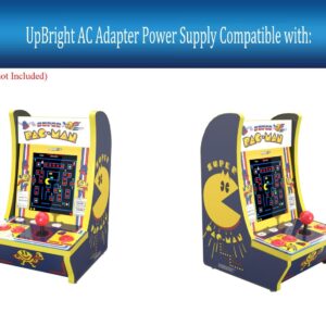 UpBright 5V AC/DC Adapter Compatible with Arcade1Up PAC-C-01334 Super PAC-Man Counter-Cade Contre-Cade Coutador-Cade Pacman Countercade Classic Game 8152433 Machine Arcade 1up 2A Power Supply Charger