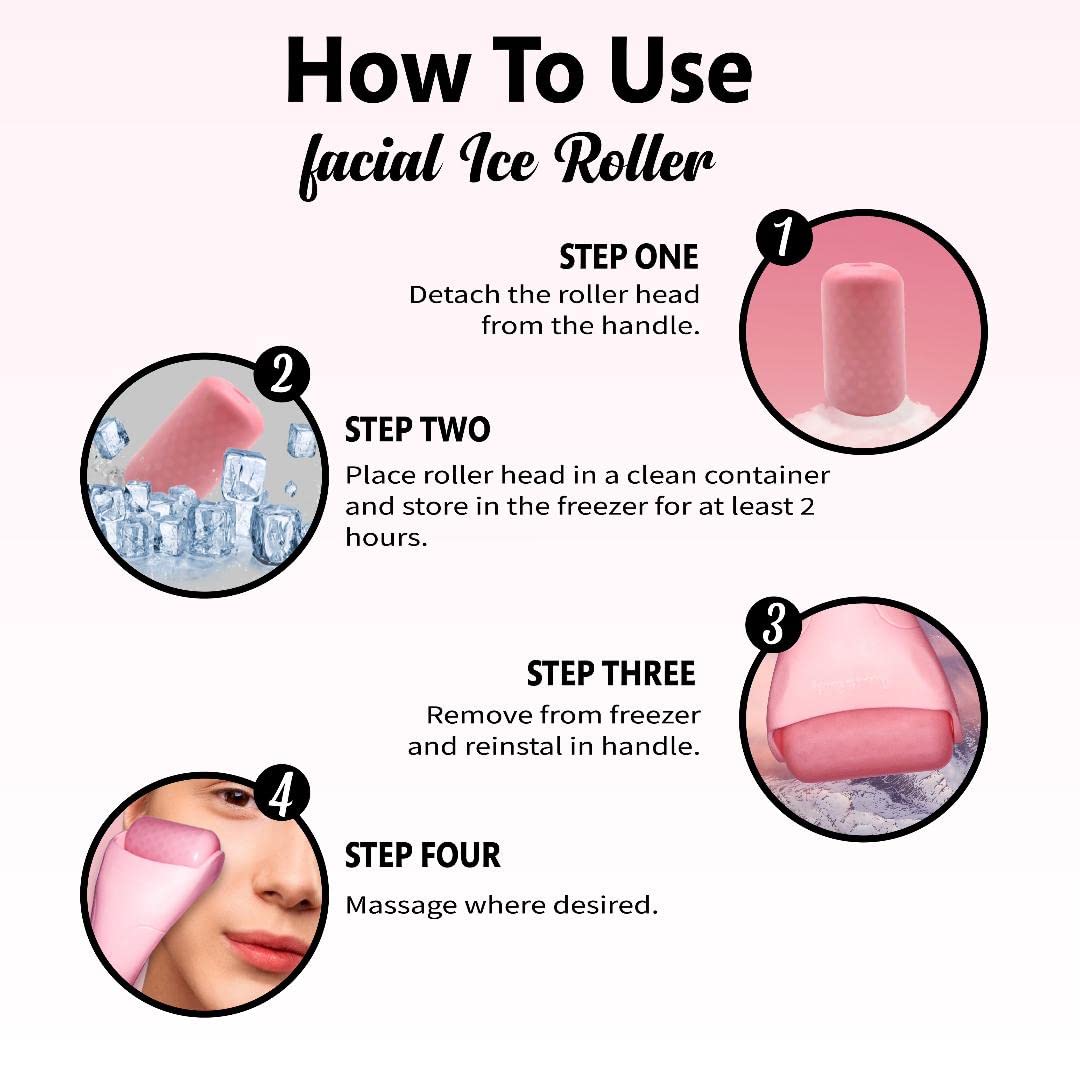 Ice Roller For Face, Ice Roller, Ice Roller For Face & Eye Puffiness Relief, Ice Mold For Face, Ice Molds, Reusable Ice Cube, Face Roller Skin Care, Beauty Set