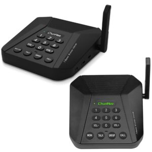 chunhee intercoms wireless for home, 21 channels office business wireless intercom system, two-way radio room to room communication intercom for home use-support battery powered (battery not included)