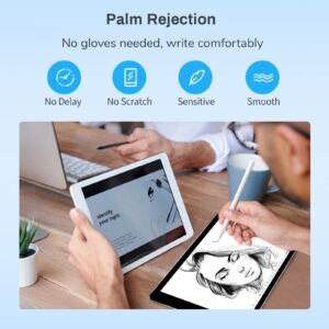 Stylus Pen for iPad 2018-2022 with a extra Nib, LasAnclas Digital Pencil with Palm Rejection& Magnetic Adsorption& Tilting Detection for smooth Drawing& Writing, for Apple iPad tablet (Pro, Air, Mini)