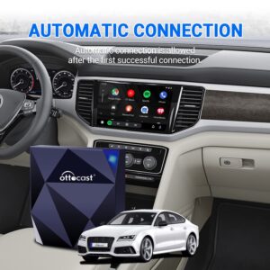 A2Air Wireless Android Auto Adapter - 13s Auto-Connect Fast Speed,2024 Upgrad Android Auto Wireless Adapter for Cars with Factory Wired Android Auto,2024 October