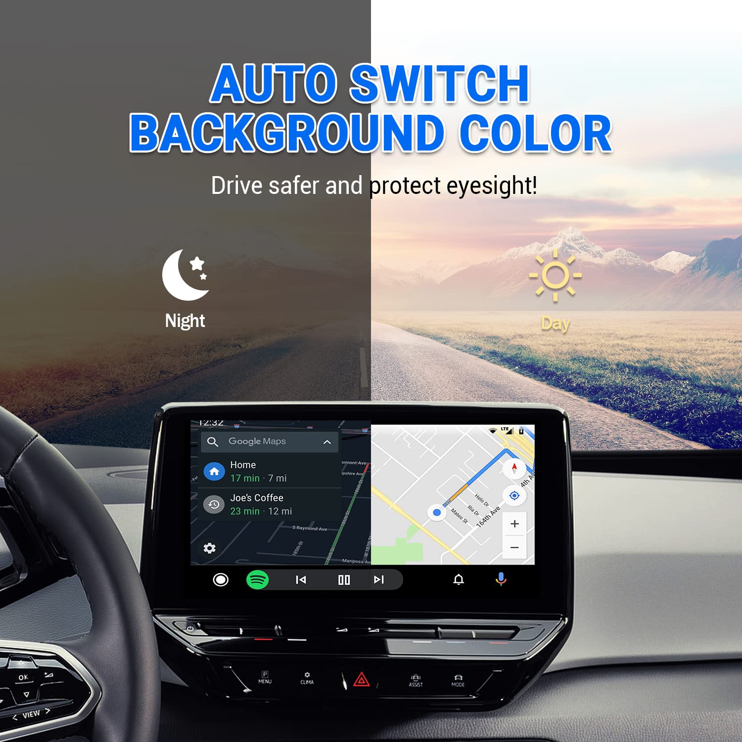 A2Air Wireless Android Auto Adapter - 13s Auto-Connect Fast Speed,2024 Upgrad Android Auto Wireless Adapter for Cars with Factory Wired Android Auto,2024 October