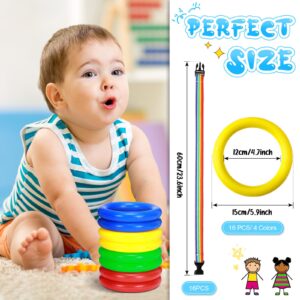 16 Pcs Toddlers Walking Ropes Preschool Walking Rope for Kids Colorful Line Safety Loops Detachable Transition Rope for Children's School Kindergarten Outdoor Supplies Wrist Leashes