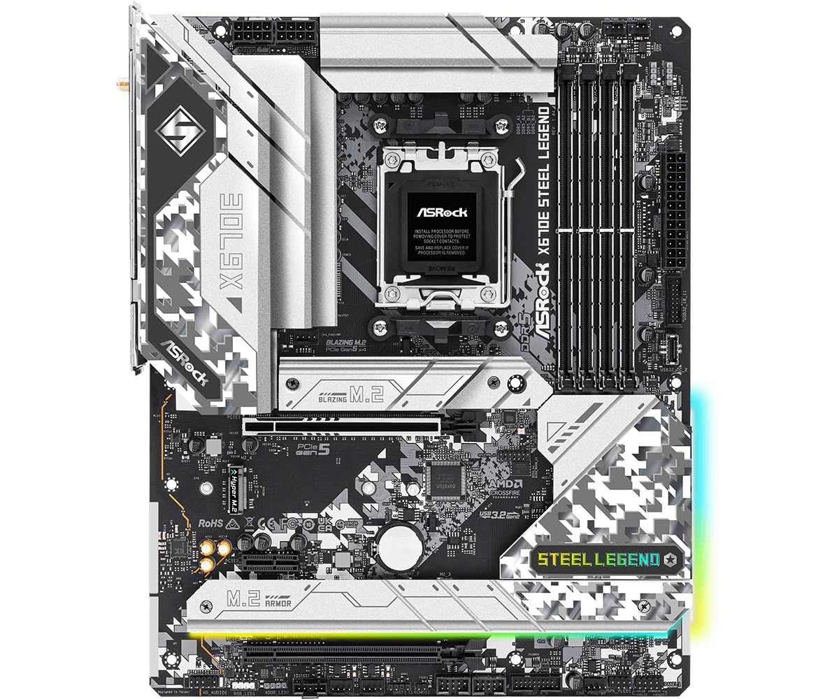 ASRock X670E Steel Legend Support AMD AM5 RYZEN 7000 Series Processors Motherboard