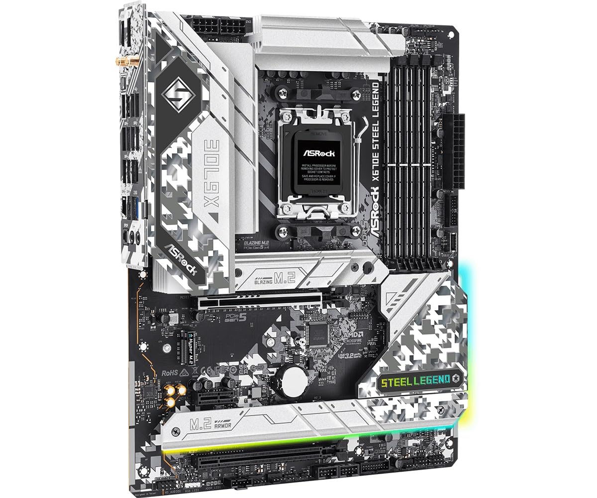 ASRock X670E Steel Legend Support AMD AM5 RYZEN 7000 Series Processors Motherboard