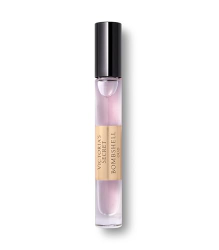 Victoria's Secret Bombshell Oud Eau de Parfum Rollerball, Notes of Oud, Spice, Pink Saffron & Peony Travel Size Mini Perfumes for Women (0.23 oz)