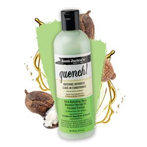 Aunt Jackie's Quench Moisture Intensive Leave-in Conditioner, Shea butter & Olive Oil, 12 Fl.Oz (374840) (Pack of 3)