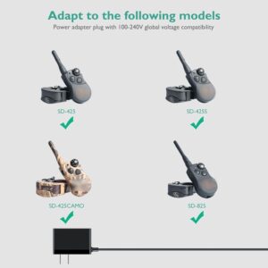 Lnauy Sportdog Charger Compatible with SportDOG SD-425 / SD-425S / SD-425CAMO / SD-825 Remote Trainer Replacement Power Supply Adapter Cord