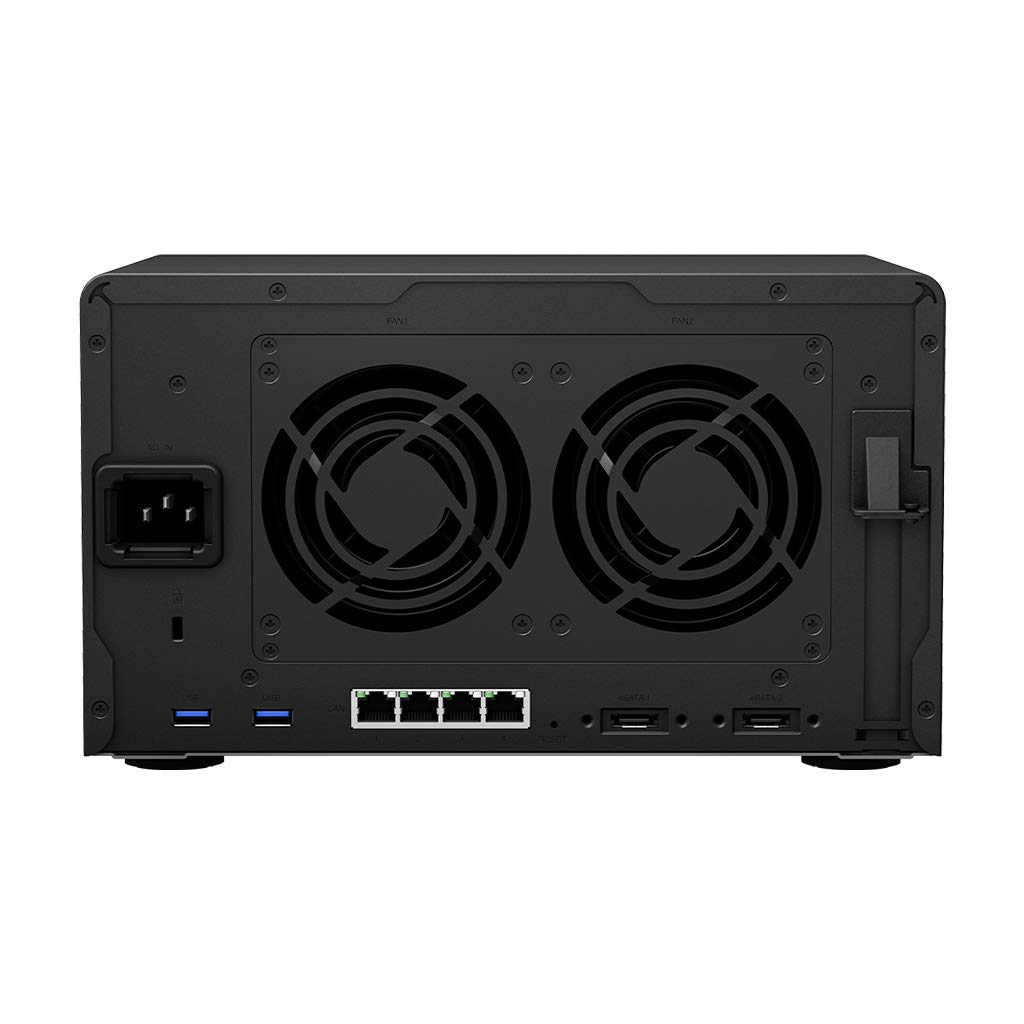 Synology DiskStation DS1621+ NAS Server with Ryzen 2.2GHz CPU, 32GB Memory, 108TB HDD Storage, 1TB M.2 NVMe SSD, 4 x 1GbE LAN Ports, DSM Operating System