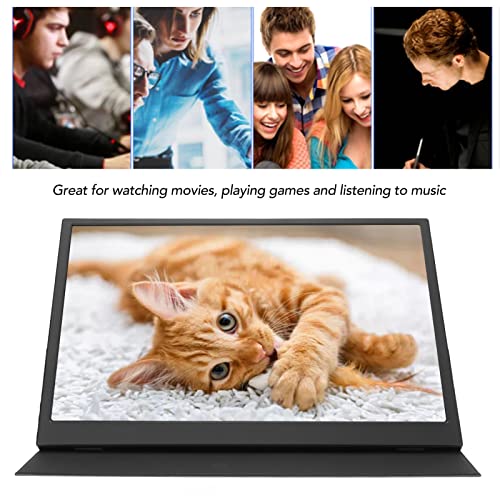 Zunate 2022 New 15.6 Inch External Monitor, Portable Gaming Monitor for Laptop, 1080P IPS Monitor Screen with Mini HDMI/USB C/Micro USB/3.5mm Jack, for PS4/PS5