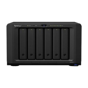 Synology DiskStation DS1621+ NAS Server with Ryzen 2.2GHz CPU, 32GB Memory, 60TB HDD Storage, 1TB M.2 NVMe SSD, 4 x 1GbE LAN Ports, DSM Operating System