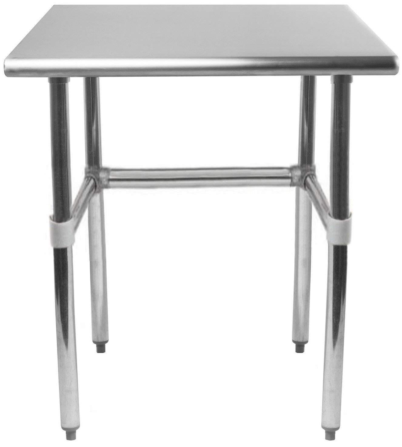 Express KitchQuip Open Base Stainless Steel Work Table with Galvanized