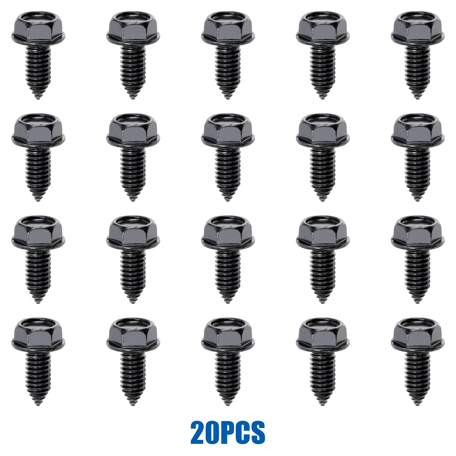 OAUTOO 20PCS M7.8-1.3X20mm (5/16”-18 x 13/16”) Hex Washer Head Screw for GM 3960314