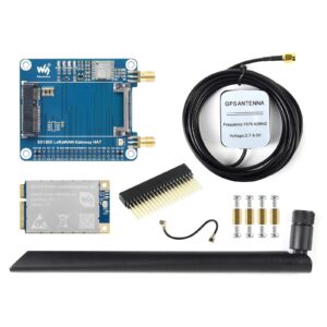 Waveshare SX1303 915M LoRaWAN Gateway HAT Compatible with Raspberry Pi 5/4B/3B/Zero/Zero W/Zero 2W/Pico/Pico W/Pico WH, Mini-PCIe Socket, Long Range Transmission, Large Capacity, Multi-Band Support