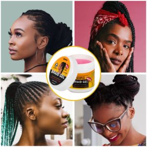 16 OZ Big Capacity Strong Hold Smoothing Gel for Twist, Locs, Braids, Edge, Cornrows - No Flake, Tames Frizz, High Shine, Easy to Use Braiding and Edge Control Gel