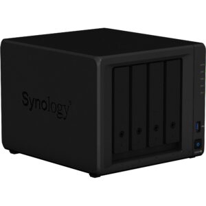 Synology DiskStation DS920+ NAS Server with Celeron 2.0GHz CPU, 8GB Memory, 72TB HDD Storage, 1TB M.2 NVMe SSD, 2 x 1GbE LAN Ports, DSM Operating System