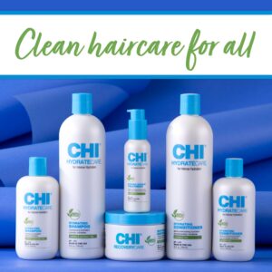 CHI HydrateCare Hydrating Shampoo, Balances Hair Moisture and Protects Against Damage and Hair Breakage, Sulfate, Paraben, & Cruelty-Free, 12 Oz