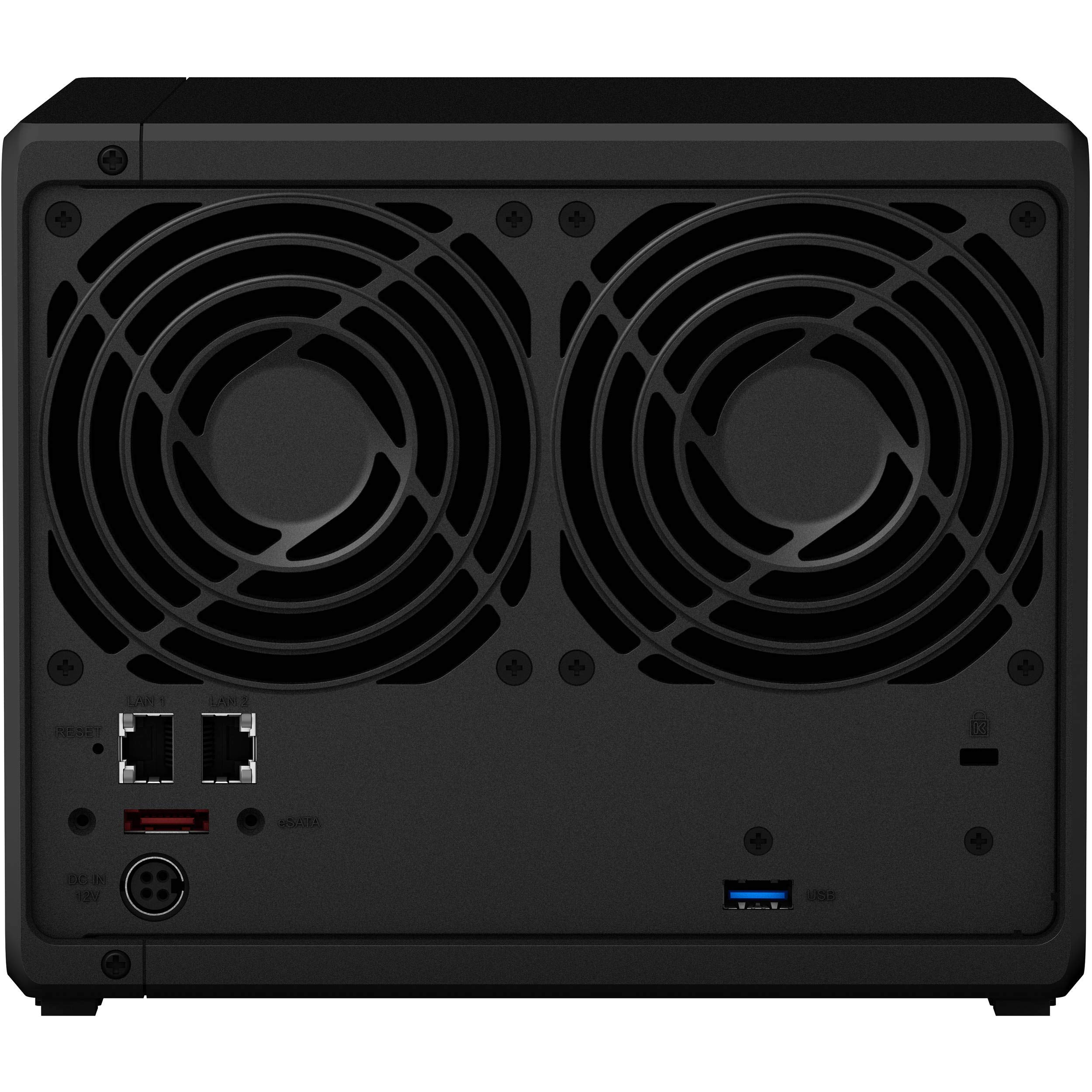 Synology DiskStation DS920+ NAS Server with Celeron 2.0GHz CPU, 8GB Memory, 72TB HDD Storage, 1TB M.2 NVMe SSD, 2 x 1GbE LAN Ports, DSM Operating System