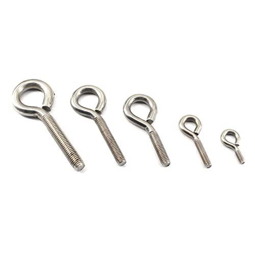 AVRYN Eyebolt Screws,Lifting Ring Eye Bolts,10Pcs M6x20 304 Stainless Steel Eye Screw Closed Hook Ring Bolts, Eye Screw