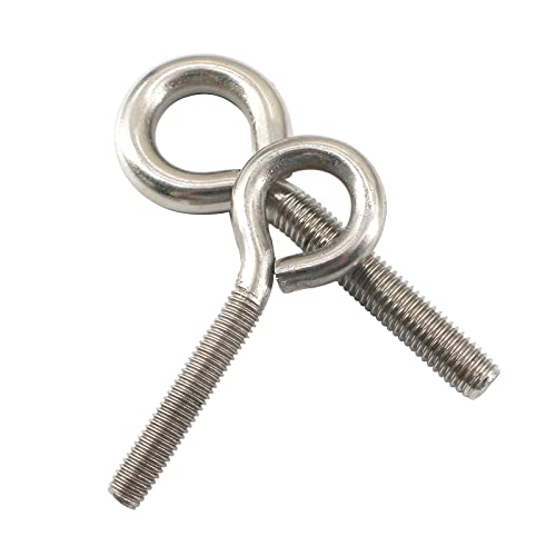 AVRYN Eyebolt Screws,Lifting Ring Eye Bolts,10Pcs M6x20 304 Stainless Steel Eye Screw Closed Hook Ring Bolts, Eye Screw