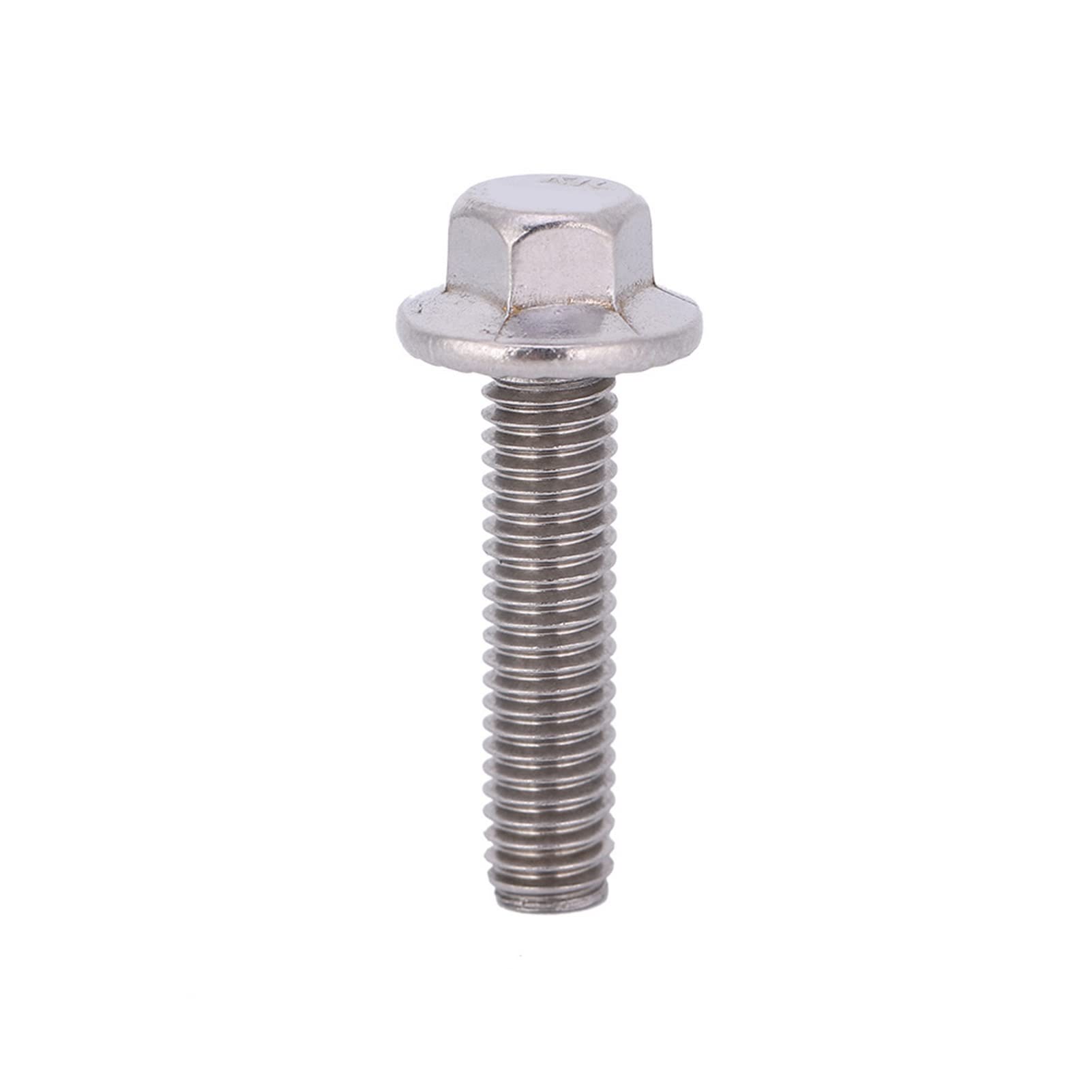 Hardware Fixing Spare Screws 10pcs/Lot M6 tornillos Stainless Steel SS304 Hex Flange Screws Cap Washer Head Bolts Fastener vis tete creuse (Length : 16mm)