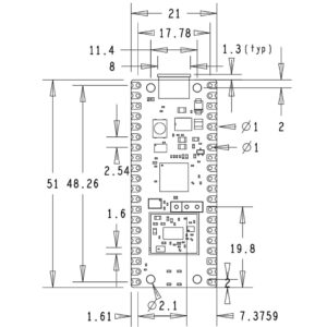 GeeekPi 3PCS Raspberry Pi Pico W with Pin-Headers,- Raspberry Pi RP2040 Chip, Wi-Fi Wireless Connectivity