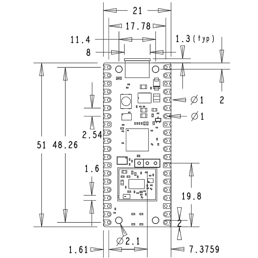 GeeekPi 3PCS Raspberry Pi Pico W with Pin-Headers,- Raspberry Pi RP2040 Chip, Wi-Fi Wireless Connectivity