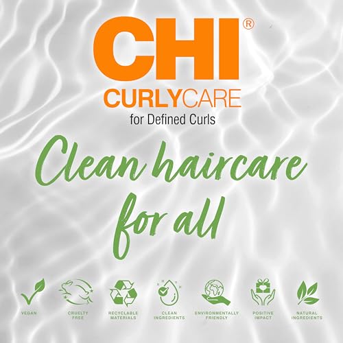 CHI CurlyCare Curl Conditioner, Hydrates Curls, Reduces Frizz & Increases Elasticity & Strength, Sulfate, Paraben, & Cruelty-Free, 25 Oz