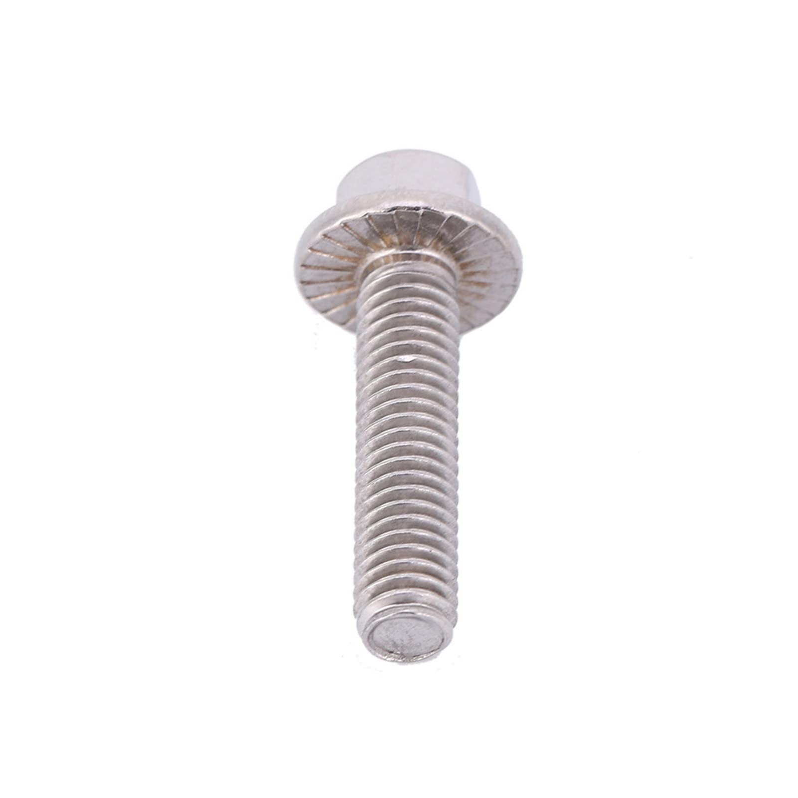 Hardware Fixing Spare Screws 10pcs/Lot M6 tornillos Stainless Steel SS304 Hex Flange Screws Cap Washer Head Bolts Fastener vis tete creuse (Length : 16mm)