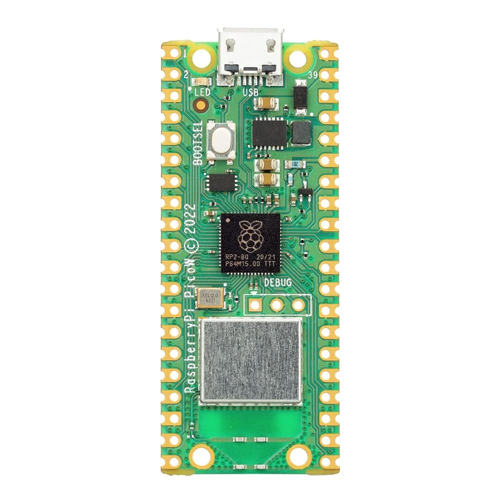 GeeekPi 3PCS Raspberry Pi Pico W with Pin-Headers,- Raspberry Pi RP2040 Chip, Wi-Fi Wireless Connectivity