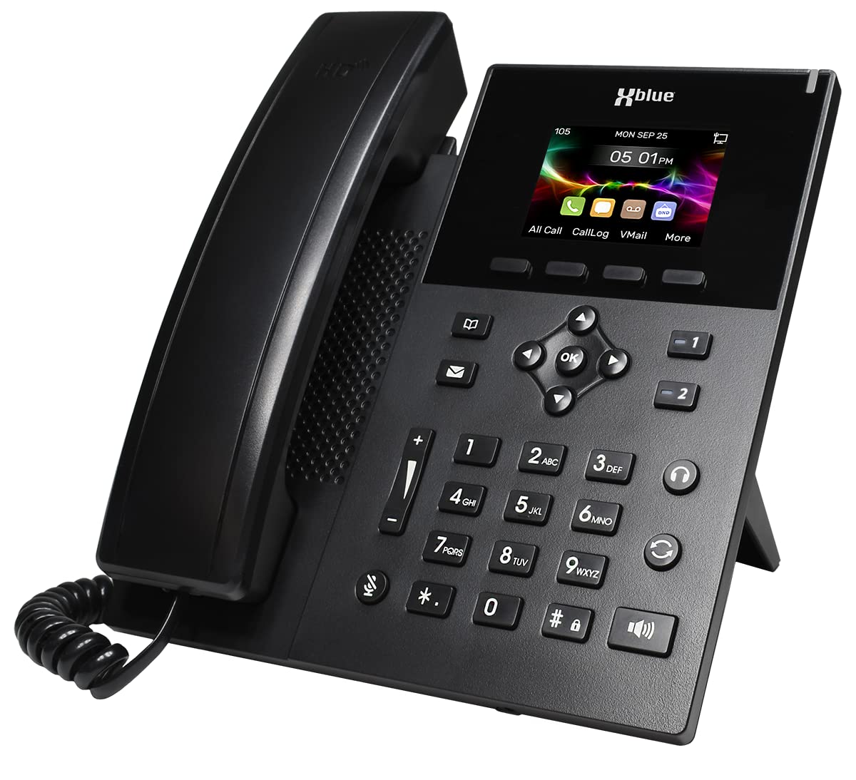 XBLUE QB2 System Bundle with 12 IP5g IP Phones Including Auto Attendant, Voicemail, Cell & Remote Phone Extensions & Call Recording