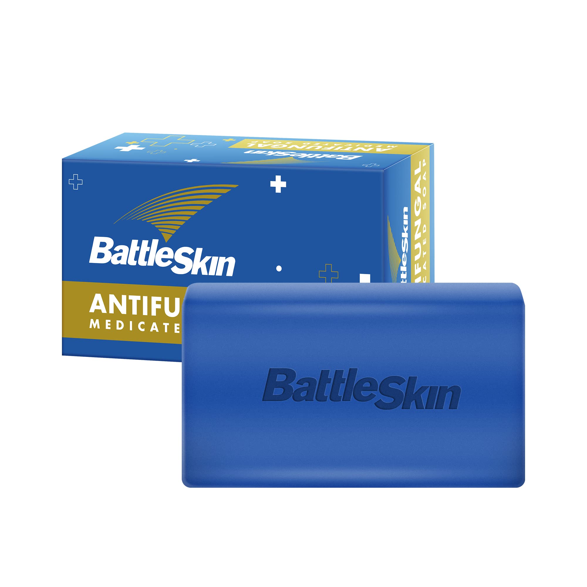 Battleskin Antifungal Medicated Soap Bar, Tea Tree Oil Body Soap Bar, Athletes Foot Jock Itch Ringworm Yeast Infection Treatment With Natural Oil