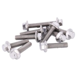 Hardware Fixing Spare Screws 10pcs/Lot M6 tornillos Stainless Steel SS304 Hex Flange Screws Cap Washer Head Bolts Fastener vis tete creuse (Length : 16mm)