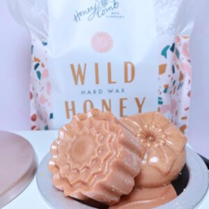 Honeycomb's Professional Hard Wax 2.2 LBS, Pre/Post Cleaner & Post Oil, All-Purpose, No Strips Needed, Solid Wax For Hair Removal, Easy Removal, Peel-Off Wax (Wild Honey), Pink