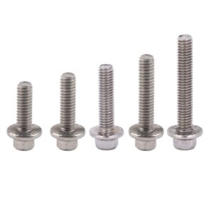 hardware fixing spare screws 10pcs/lot m6 tornillos stainless steel ss304 hex flange screws cap washer head bolts fastener vis tete creuse (length : 16mm)